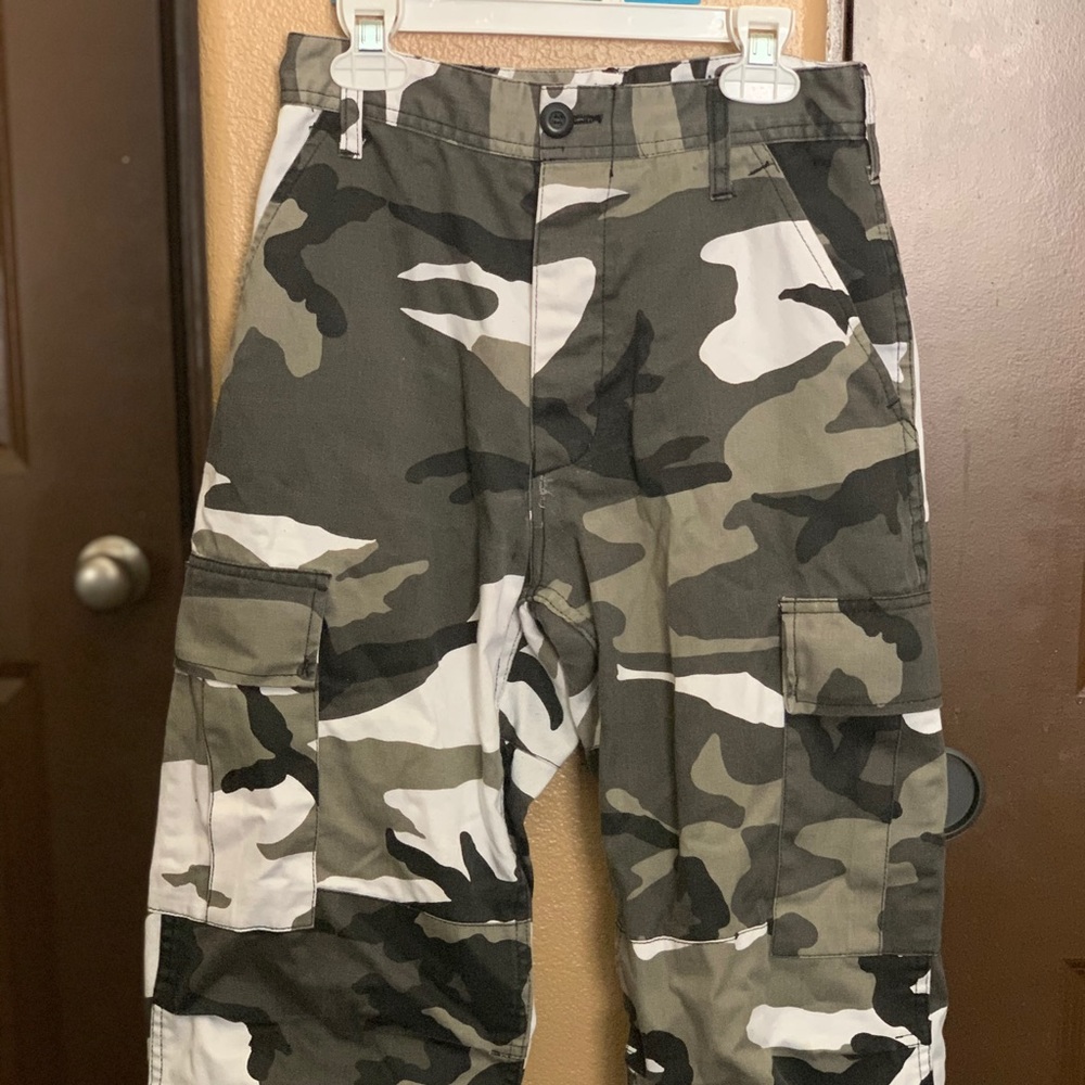 Black Camo Cargo Pants